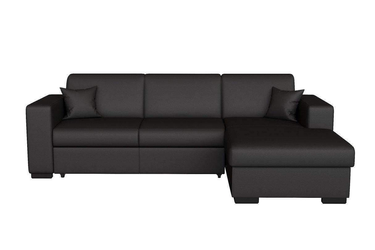 Canapé CARMINO d'angle convertible avec coffre en simili - Angle droit